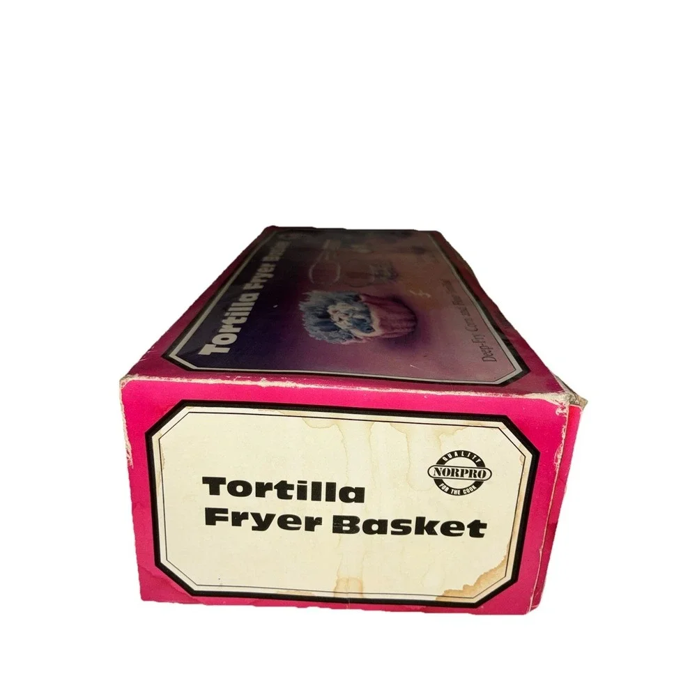 Norpro Tortilla Fryer Basket 2-Piece Set Taco Salad Shell Fryer Vintage NEW